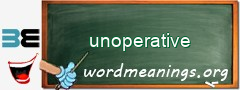 WordMeaning blackboard for unoperative
